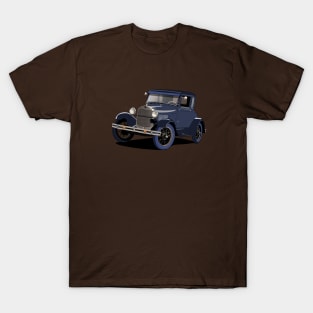 Model A Ford in blue/black T-Shirt